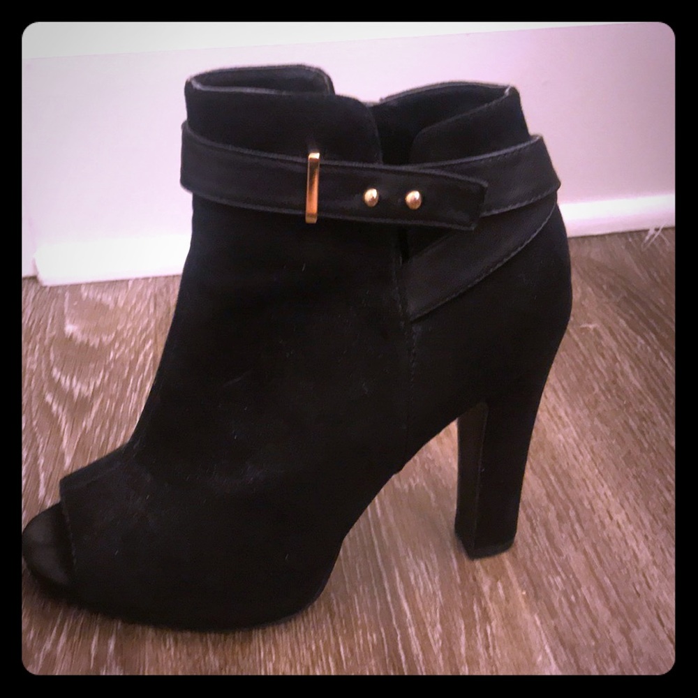 Sam & Libby black peep toe boogie size 8.5 NWOT